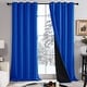 preview thumbnail 46 of 91, Deconovo 100 Percent Blackout with Liner Grommet Curtain (2 Panel) W52 x L108 - Royal Blue