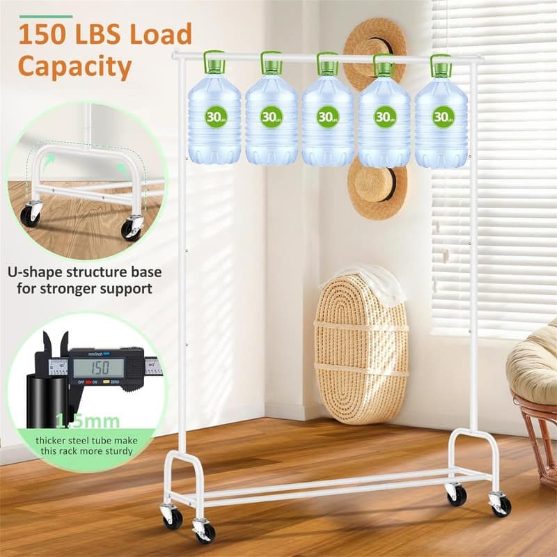 Heavy Duty Clothes Racks for Hanging Clothing Rack - 15"D x 43"W x 63"H