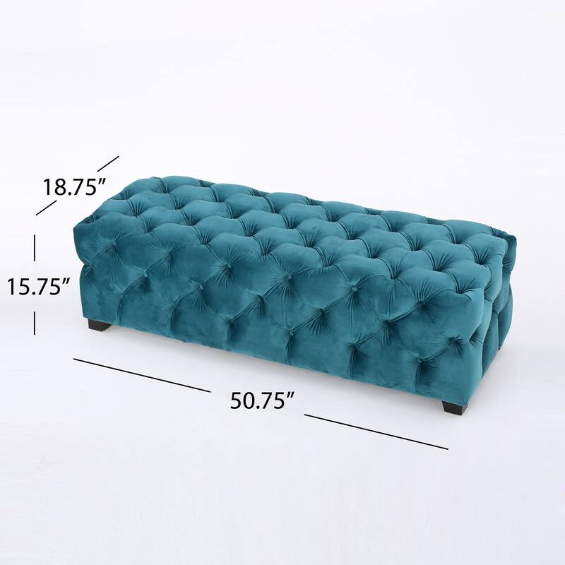 Modern Ottoman for Living Room Bedroom - Teal