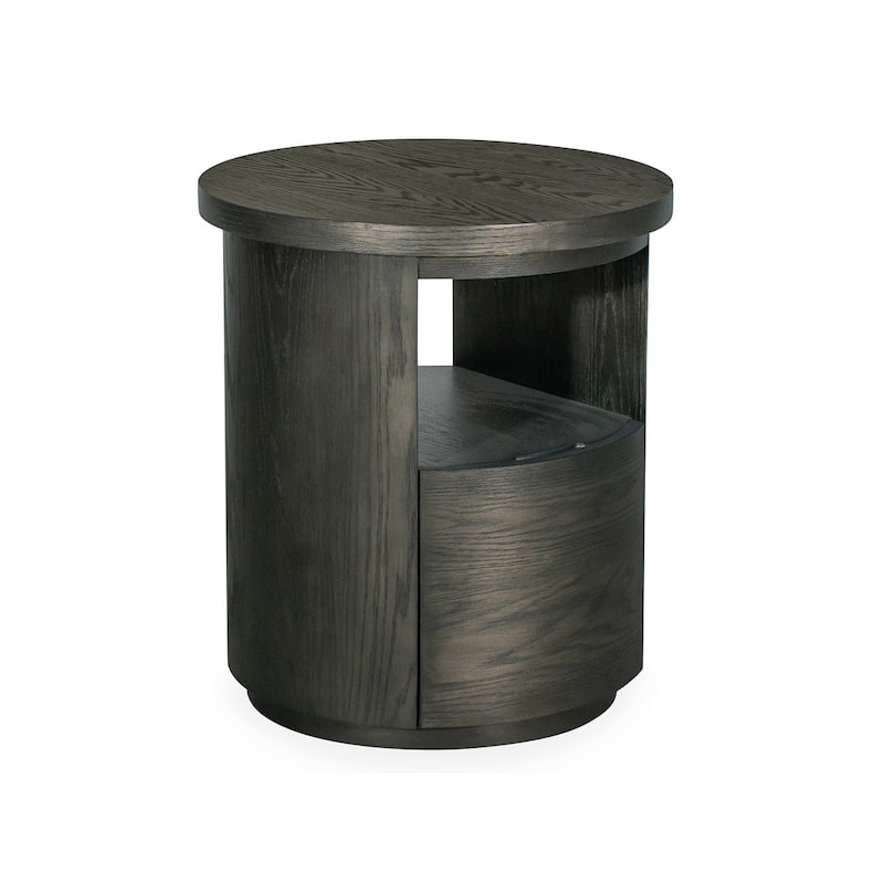 Magnussen Home Bosley Coffee Bean Round End Table - 22''W x 22''D x 25''H - 22''W x 22''D x 25''H