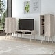preview thumbnail 3 of 48, Carson Carrington Shorewood 3-Piece Mid Century Modern Wood Vertical Chests and TV Stand
