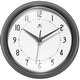 preview thumbnail 70 of 195, Infinity Instruments Round Retro Kitchen Wall Clock by Infinity Instruments 9.5 Inch - Oyster Grey