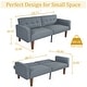 preview thumbnail 32 of 31, 68 in. Soft Convertible Sofa Bed with Adjustable Backrest and Solid Wood Legs