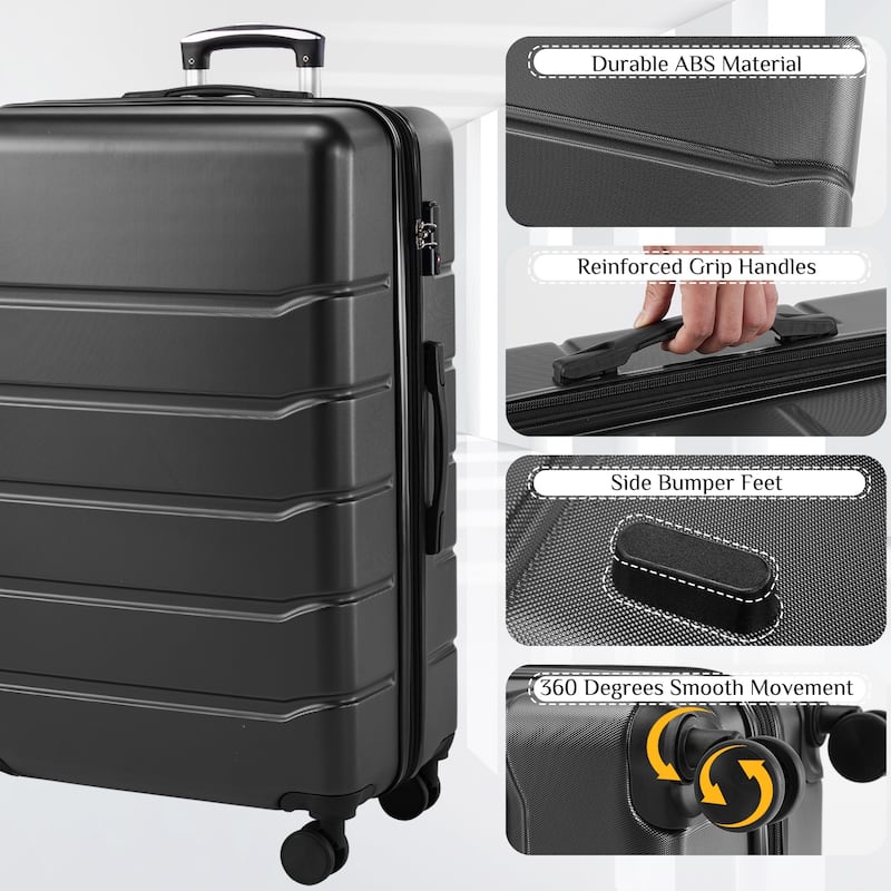 Carry on Luggage Hard Shell Lightweight Expandable Rolling Suitcase with Spinner Wheels TSA Lock and Retractable Handle