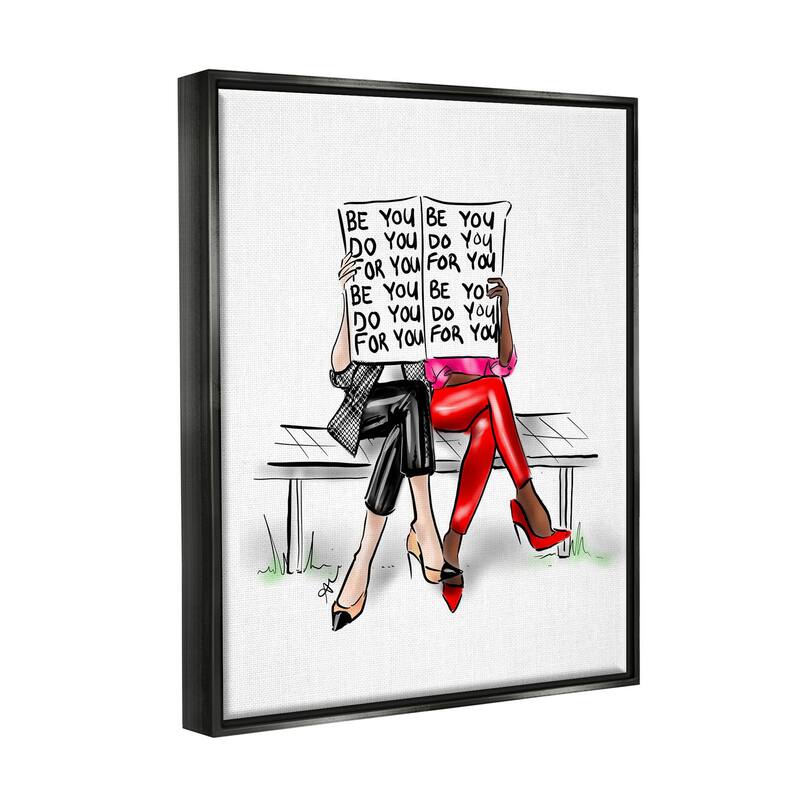 Stupell Be You Confidence Phrase Framed Floater Canvas Wall Art, Design by Alison Petrie