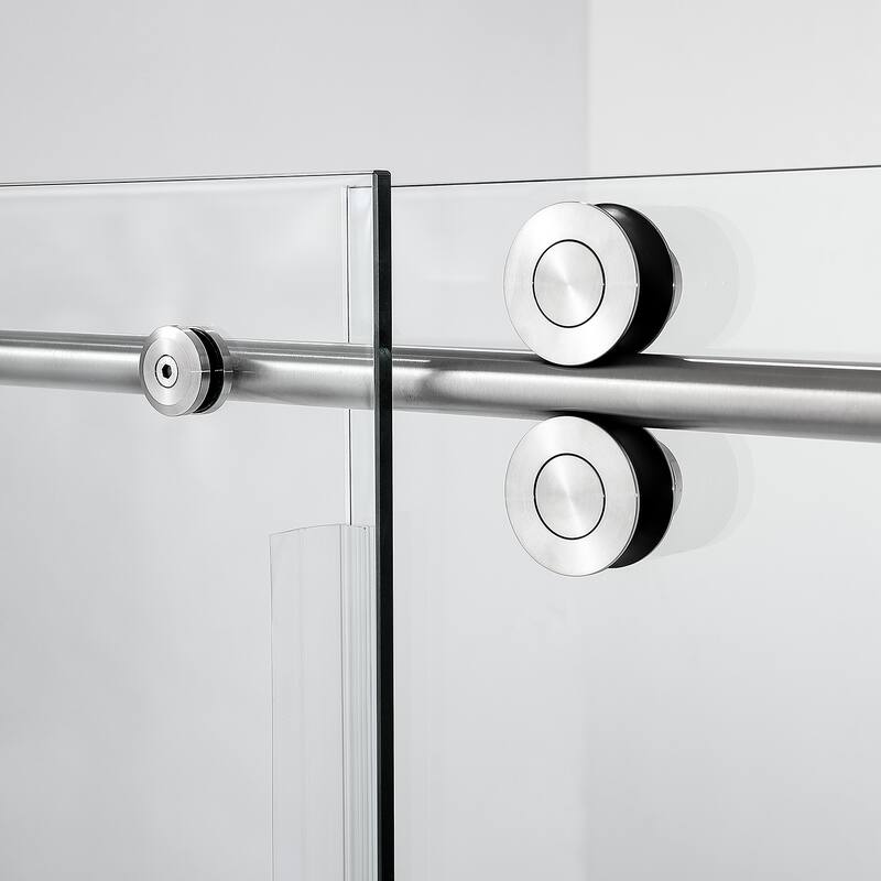 Villena 60" W x 58" H Single Sliding Frameless Tub Door