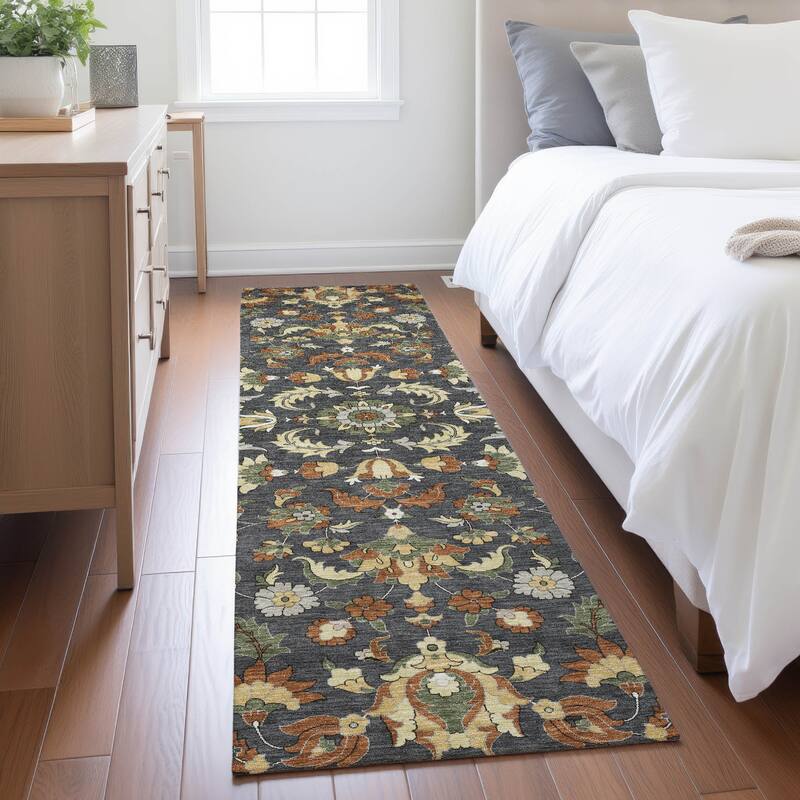 Machine Washable Indoor/ Outdoor Traditional Lanelle Chantille Rug