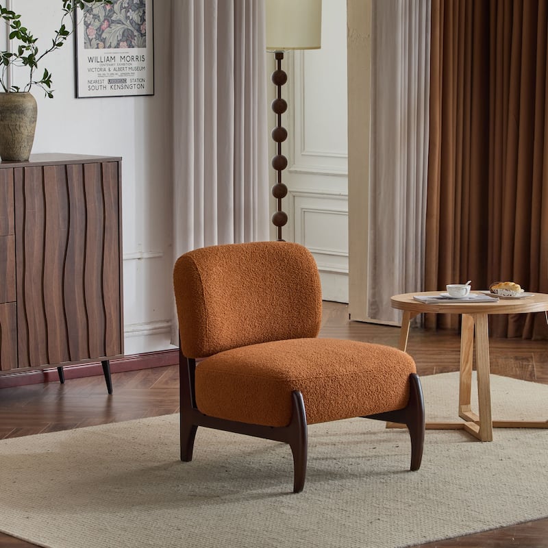 Modern Boucle Lounge Chair