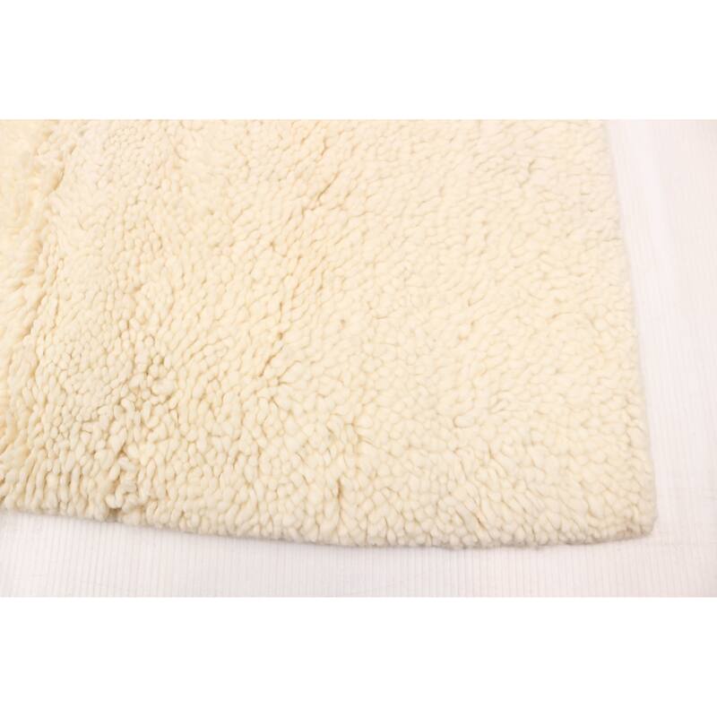 ECARPETGALLERY Hand-knotted Tangier Cream Wool Rug - 6'2 x 8'7