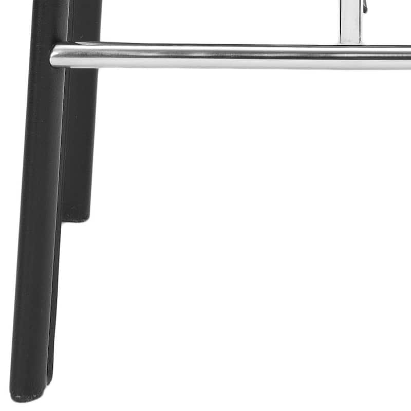 SAFAVIEH Marylou Faux Leather 29-inch Bar Stool (Set of 2) - 18.7" W x 19.7" L x 39.4" H - 19Wx20Dx39H