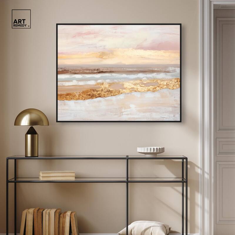 Rose Gold Coast Canvas by Art Remedy