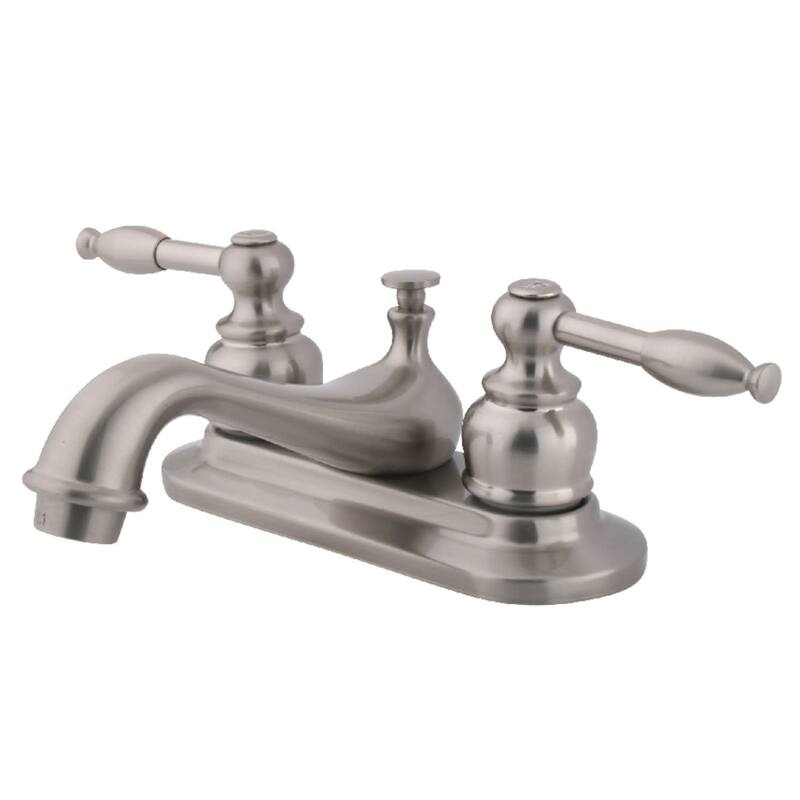 Kingston Brass 1.2 GPM Centerset Bathroom Faucet with Pop-Up Drain - Brushed Nickel