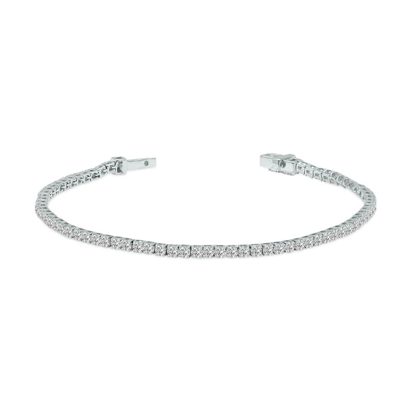 Marquee 4 Carat TW Lab Grown Diamond Tennis Bracelet in 14K White Gold