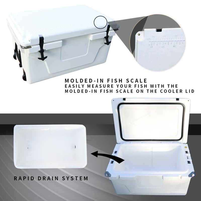 65QT Camping Ice Cooler Box Beer Box Outdoor Fishing Cooler