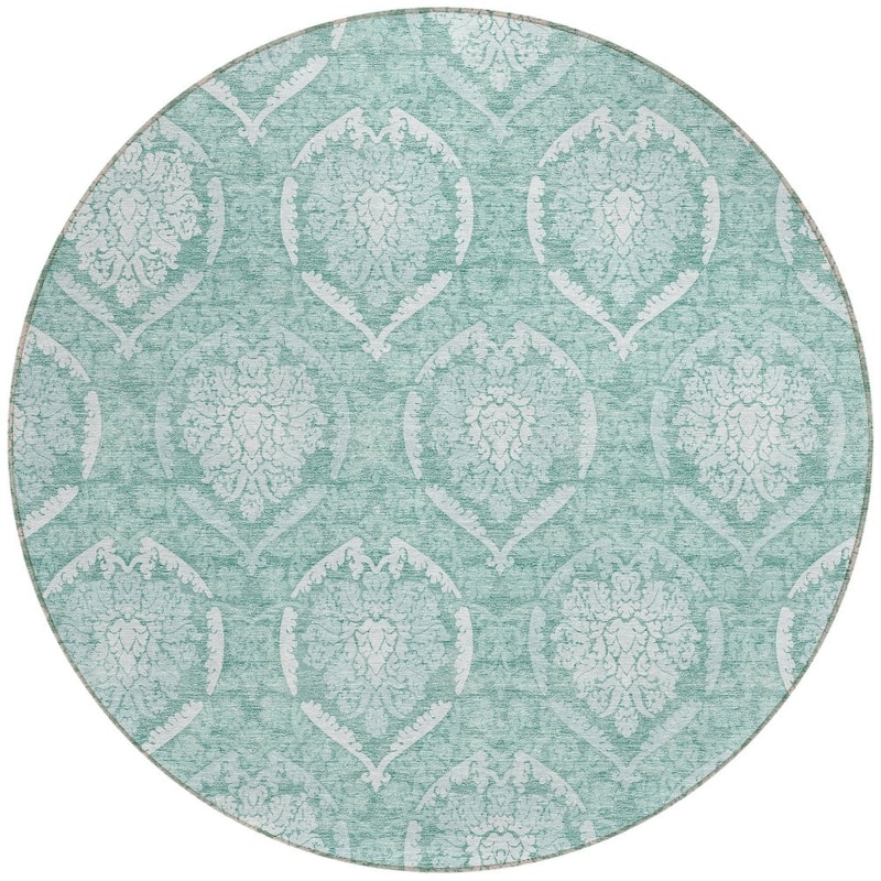 HomeRoots Medallion Transitional Rectangle Outdoor Rug
