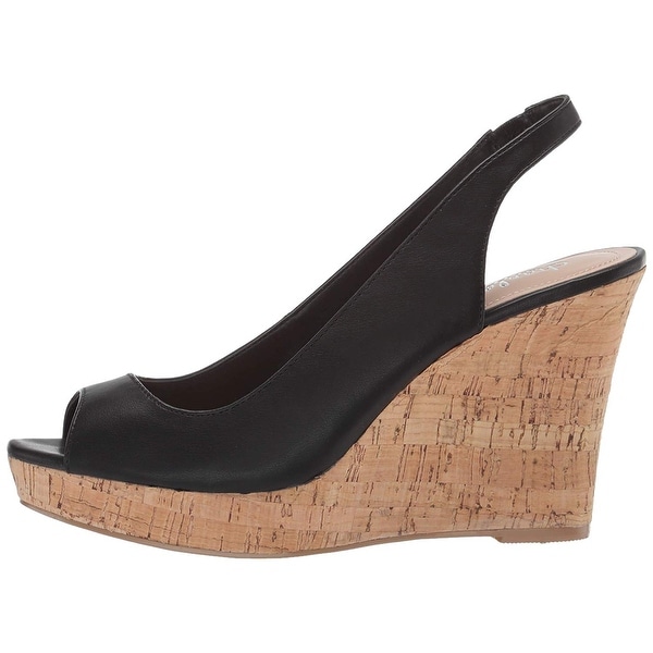 Charles by charles david leandra slingback wedge sandals clearance