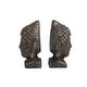 preview thumbnail 3 of 4, Black Metal Distressed Buddha Decorative Bookends (Set of 2)