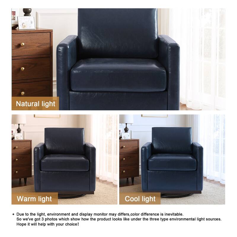 Modern Upholstered Swivel Accent Arm Chair