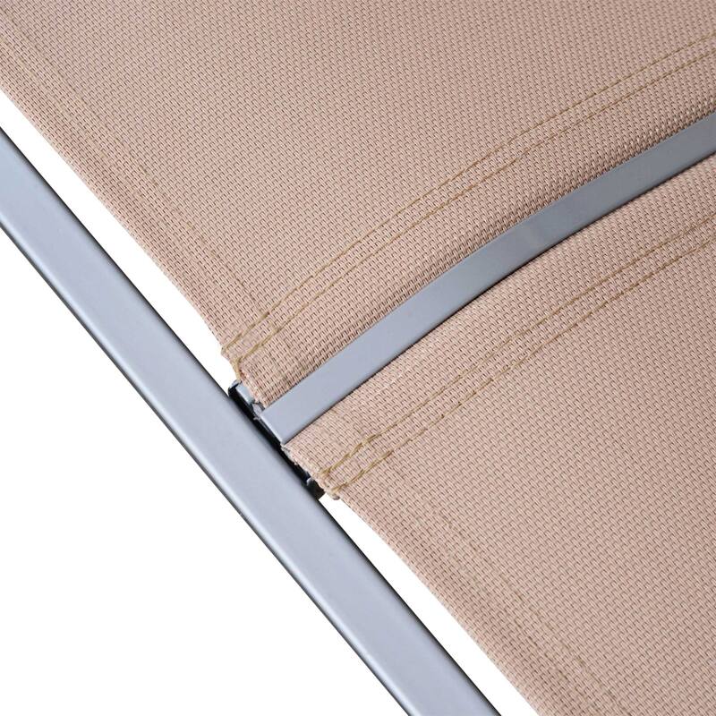 3-Seater Outdoor Porch Swing with Adjustable Canopy, Breathable Sling Seat, and Durable Steel Frame for Garden, Patio