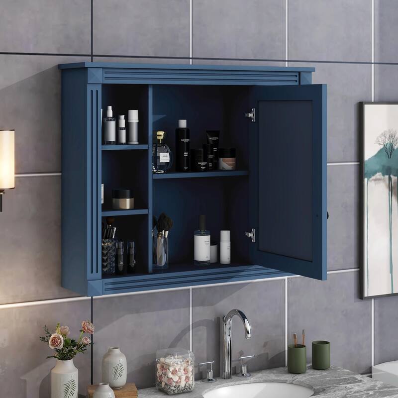 35'' x 28'' Wall Mounted Bathroom Storage Cabinet with Mirror