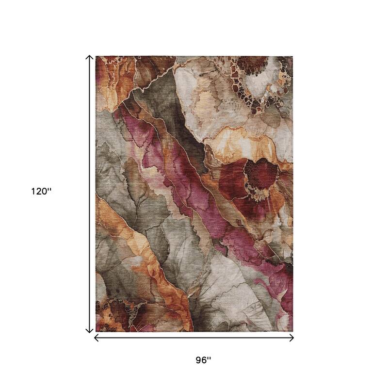 HomeRoots Floral Transitional Rectangle Outdoor Rug