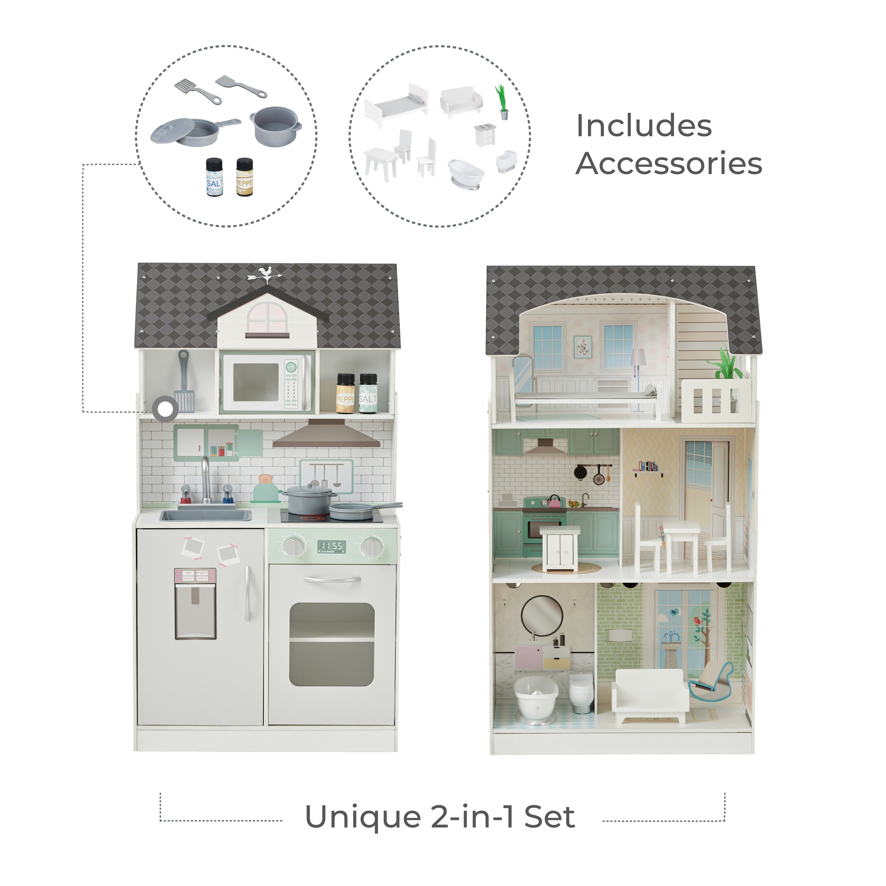 Teamson posh 2 in 1 kitchen dollhouse instructions clearance