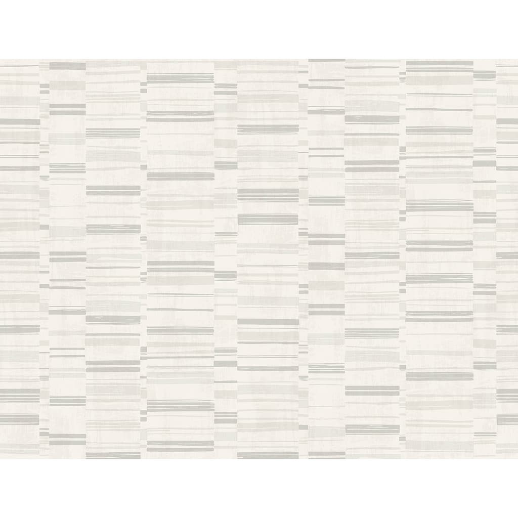 A-Street Prints Fresnaye Light Grey Linen Stripe Wallpaper