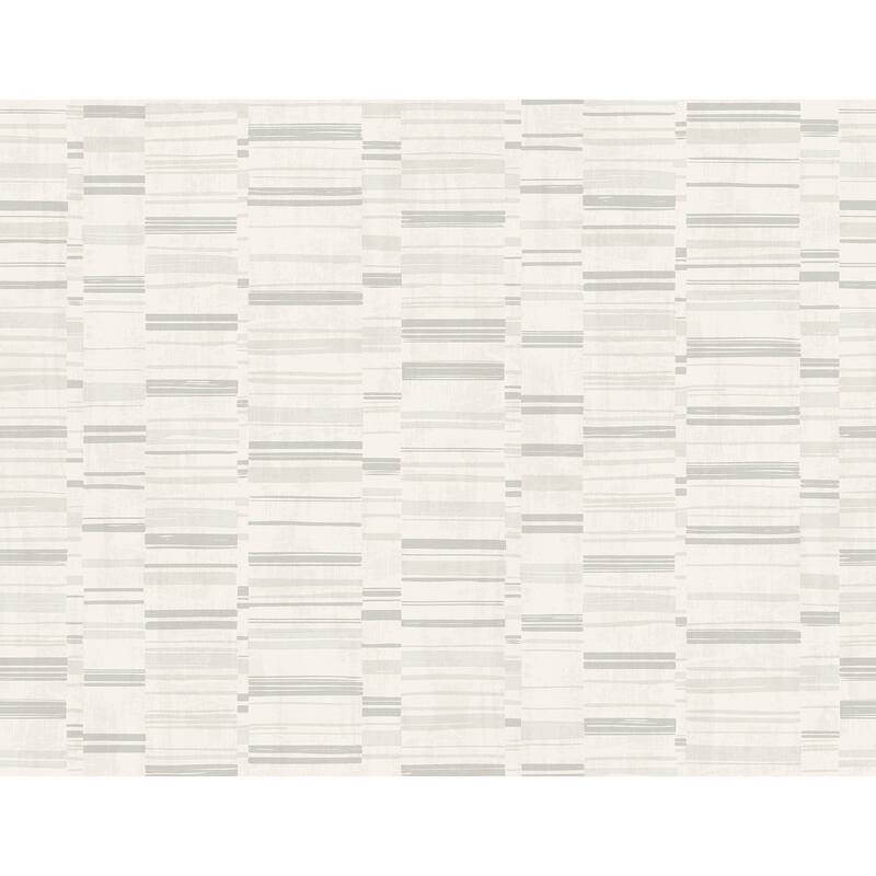 A-Street Prints Fresnaye Light Grey Linen Stripe Wallpaper