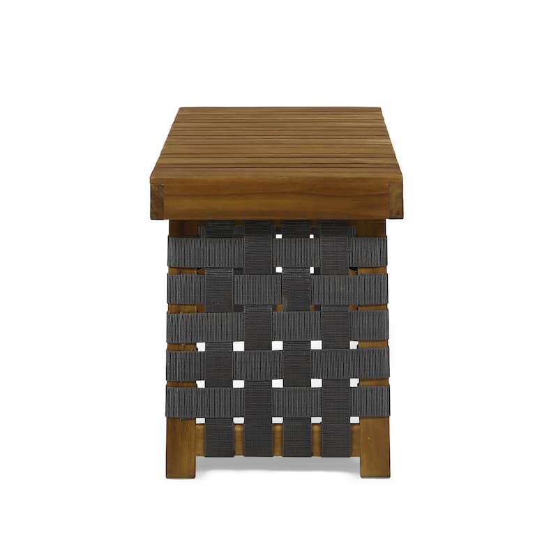 Lauren Outdoor Acacia Wood Foldable Side Table by GDFStudio - 19.75"W x 13.75"D x 16"H