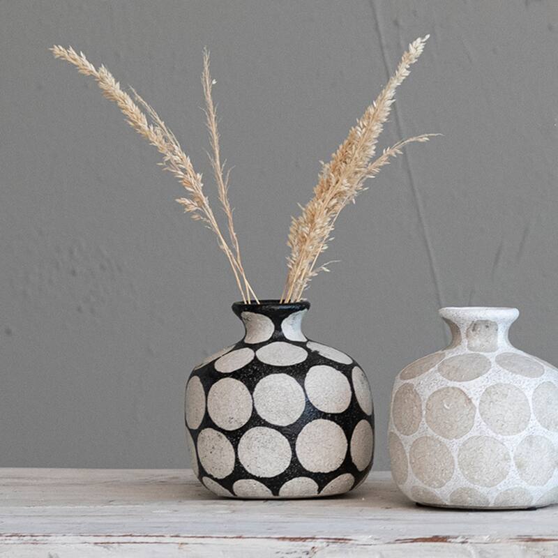 Terracotta Vase with Wax Relief Dots