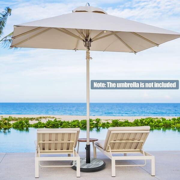 costway patio umbrella base for Half Umbrellas 48.5 lbs Water & Sand Fillable Umbrella Stand When empty Costway 19'' Patio 35 LBS