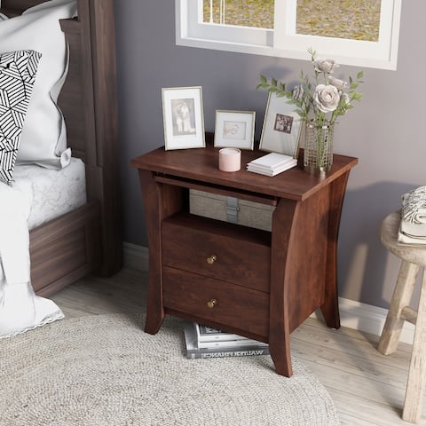 Copper Grove Ettrick Vintage Walnut Modern 2-drawer Nightstand