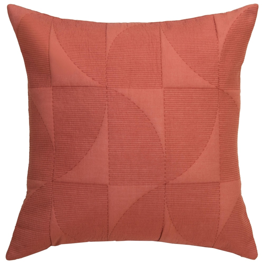 Rizzy Home Modern Geometric Block Solid Throw Pillow