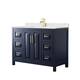 Option Dark Blue, Gold Trim, Giotto Quartz Top