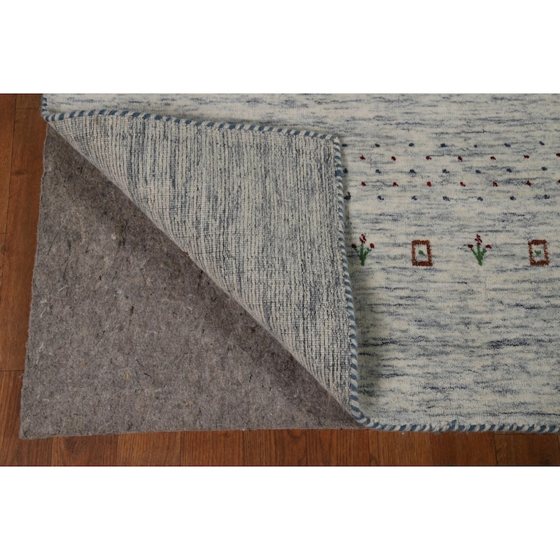 Tribal Animals Gabbeh Oriental Area Rug Handmade Wool Carpet - 8'1"x 9'9"