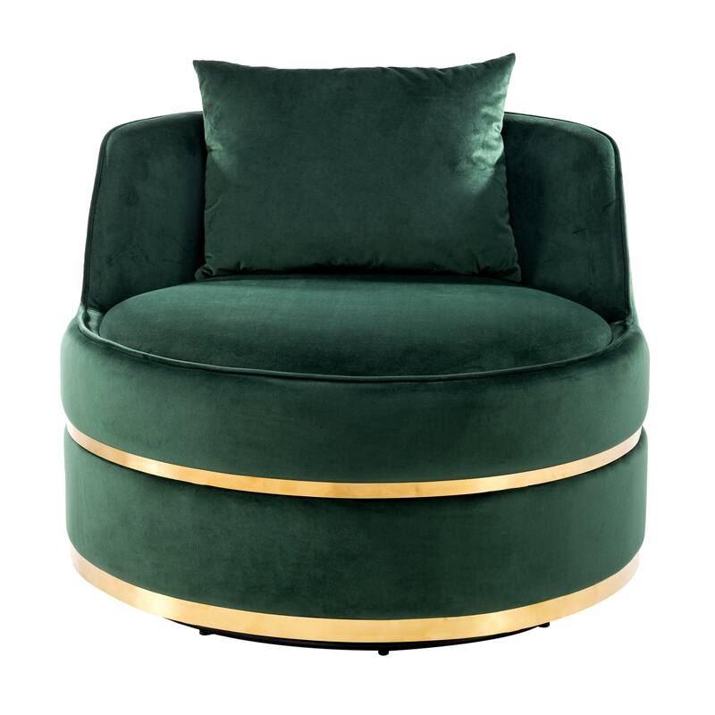 360 Degree Swivel Accent Chair Lounge Chair, Modern Barrel Chair Over-Sized Soft Chair with Seat Cushion