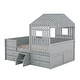 preview thumbnail 8 of 15, Full Low Loft House Bed with Handy Drawers for Organized Storage
