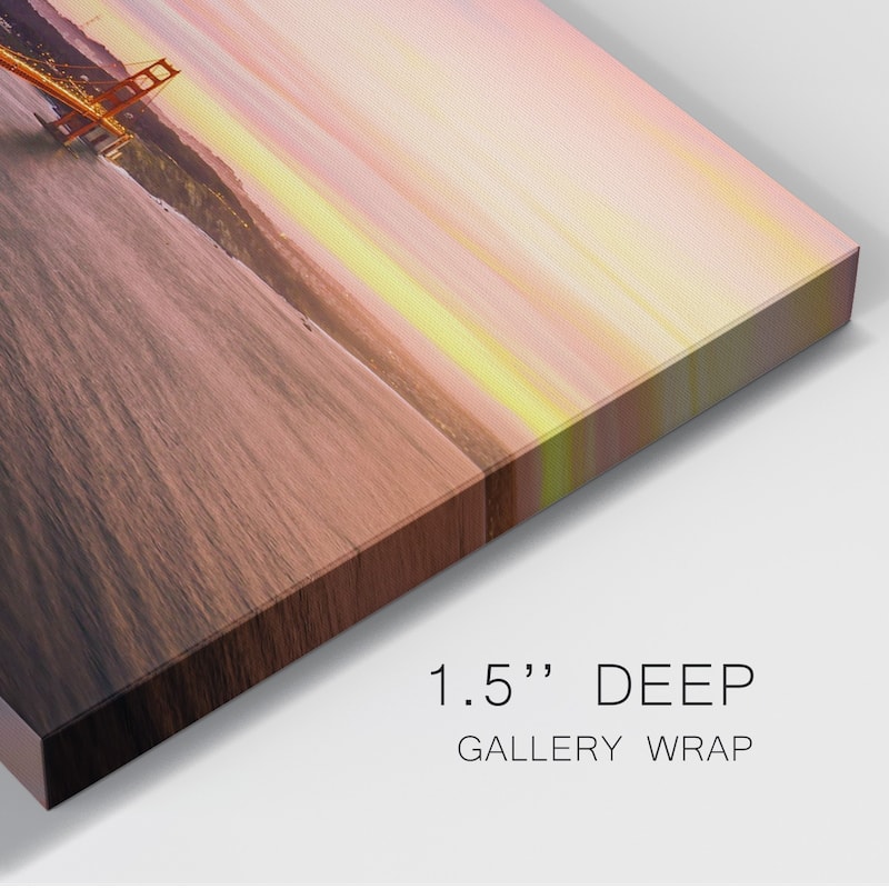 The Golden Gate Bridge at Sunset Premium Gallery Wrapped Canvas - Ready to Hang