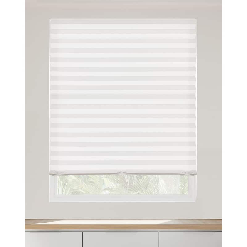 CHICOLOGY Temporary Shade, Light Filtering Pleated Window Treatment Perfect for Instant Privacy, Instant White