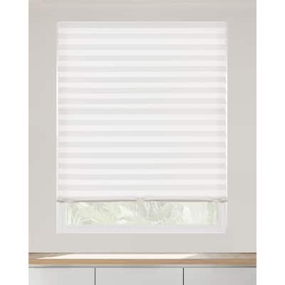 CHICOLOGY Temporary Shade, Light Filtering Pleated Window Treatment Perfect for Instant Privacy, Instant White