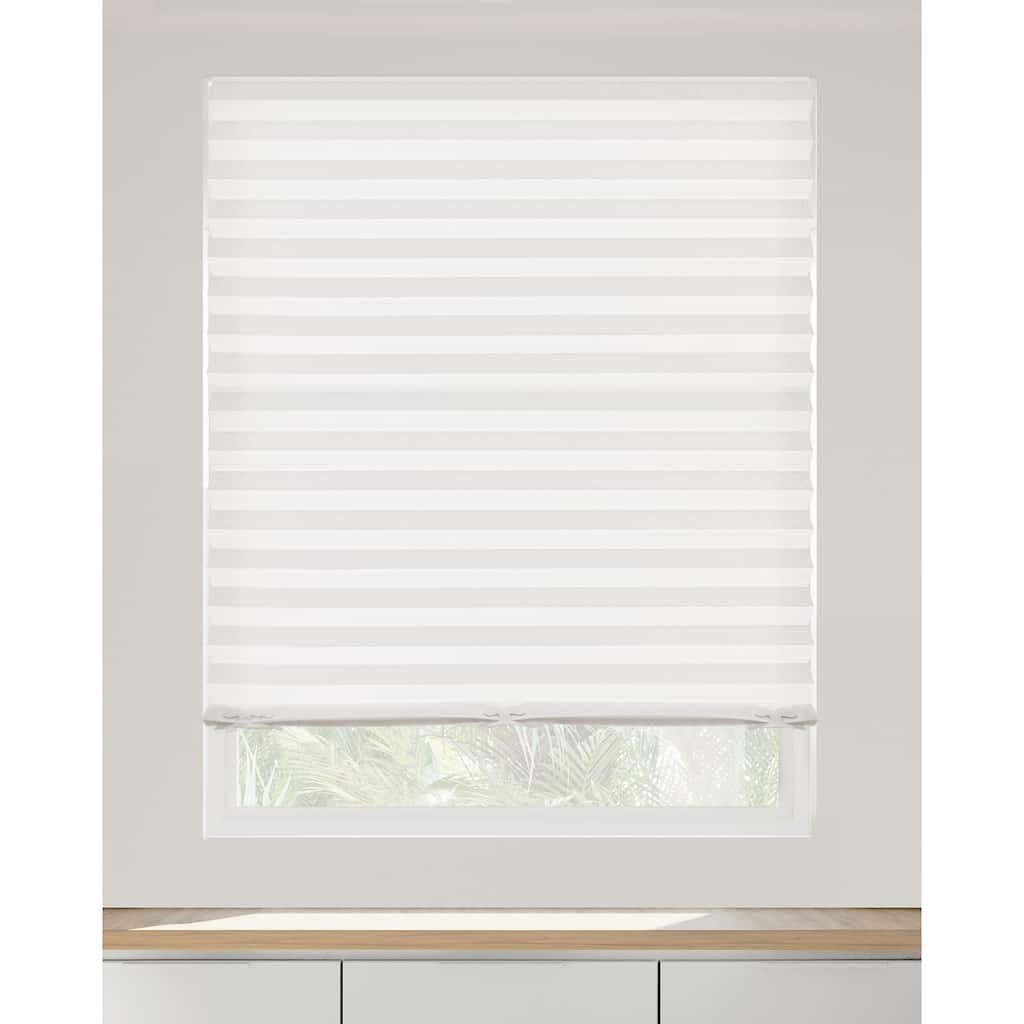 CHICOLOGY Temporary Shade, Light Filtering Pleated Window Treatment Perfect for Instant Privacy, Instant White