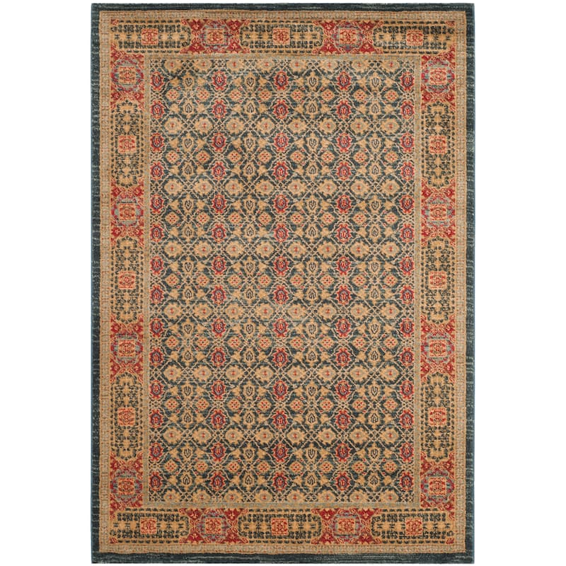 SAFAVIEH Mahal Felipa Traditional Oriental Rug - 4' x 5'7" - Light Blue/Red