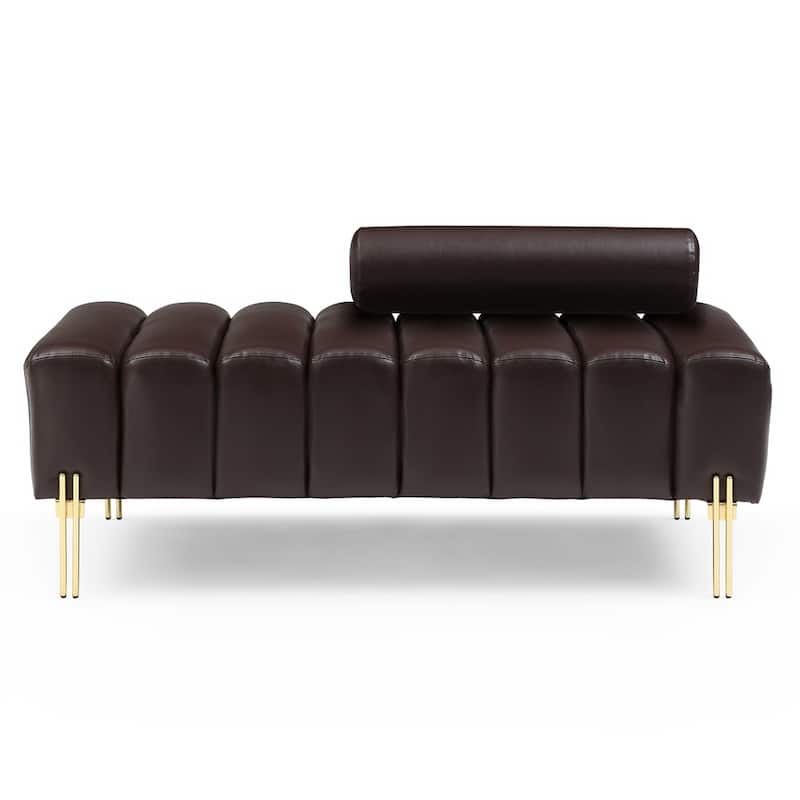 Width Modern End of Bed Bench - Brown