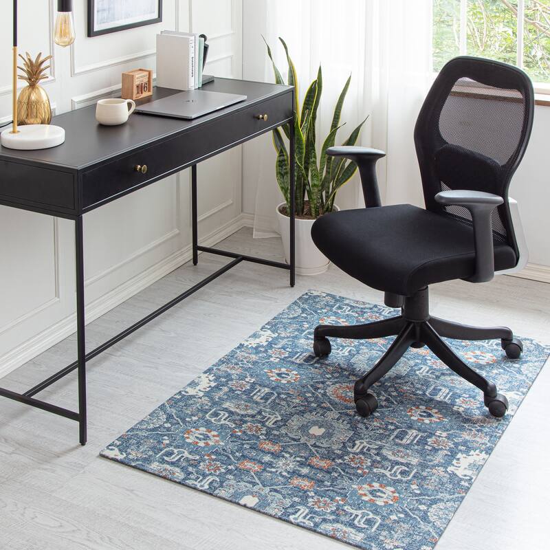 Jani 40"x54" Rug'd Chair Mat-Rug Style Office Chairmat for Carpet & Hard Floors| 0.5" Thick |Non-Slip, Foldable Desk Chair Mat - Alta