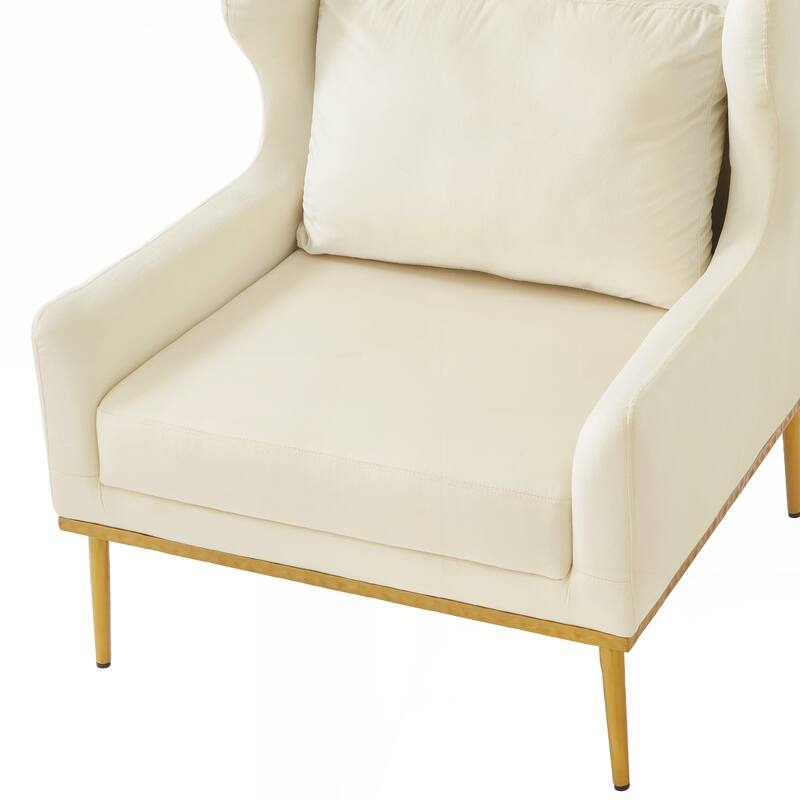 Modern Armchair Velvet Accent Chair Reading Chair Single Sofa Chair for Living Room