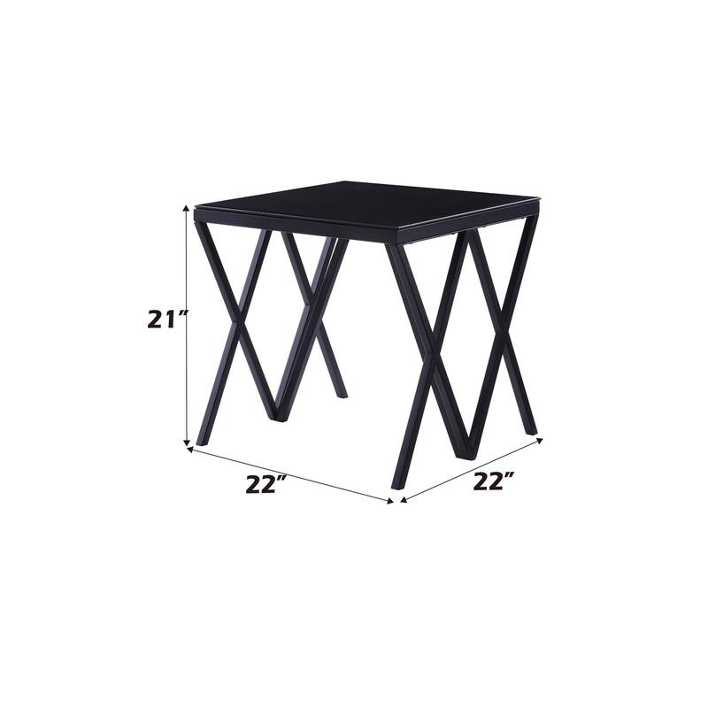 Magenta Glass Top & Finish End Table Modern End Table Solutions，Compact End Table Collection