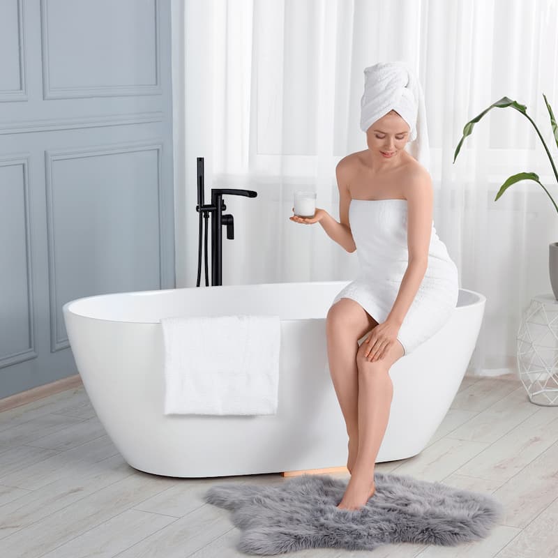 WOWOW Single Handle Freestanding Tub Faucet with Hand Shower