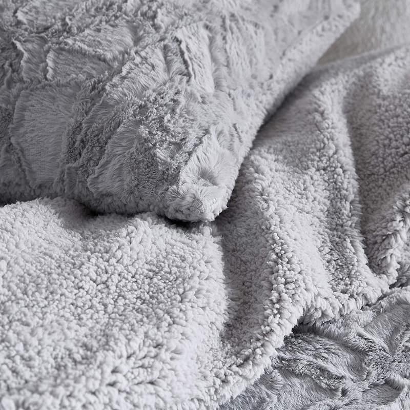 Cracked Glacier - Coma Inducer® Oversized Comforter Set - Frigid Gray