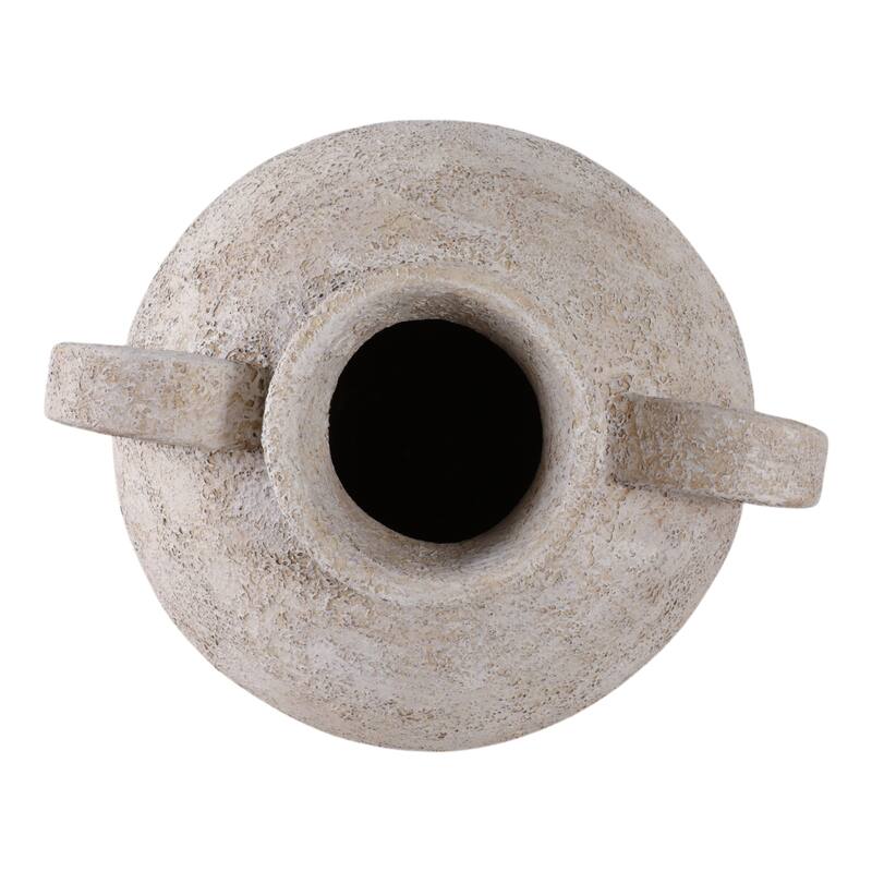 Terracotta Vase Handcrafted Double Handles Timeless Decorative Accent