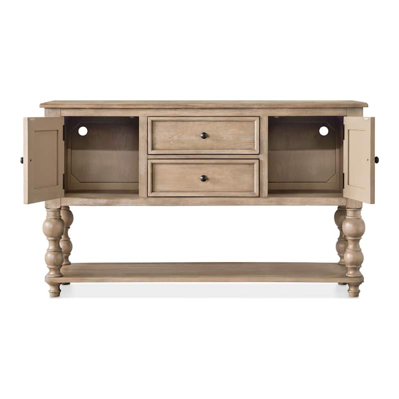 Furniture of America Trenden Modern Farmhouse Solid Wood 2-Drawer Storage Server